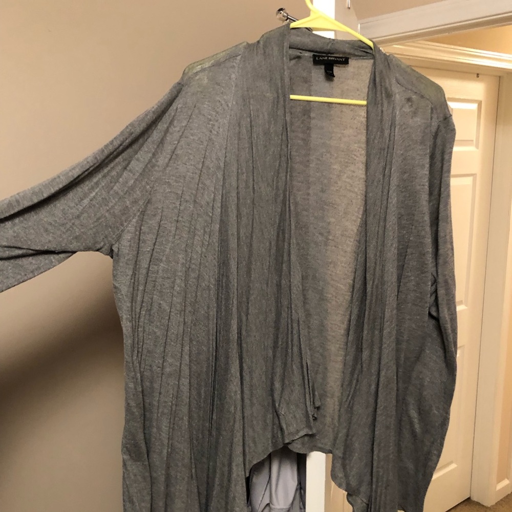 Gray plus size Lane Bryant cardigan